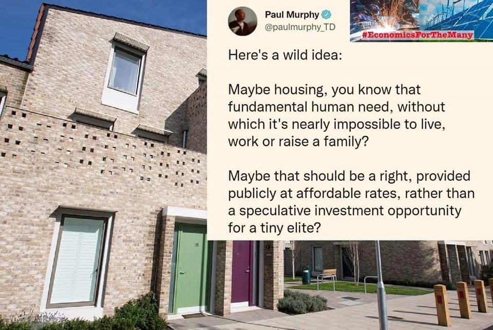 The meme is a humorous image of a person standing in front of a large, luxurious-looking house with a sign that reads "$10 million". The image is accompanied by a quote from a person who is likely a politician or a wealthy individual, saying "I'm a socialist, not a communist, so I believe in affordable housing, but not in making the rich poor".